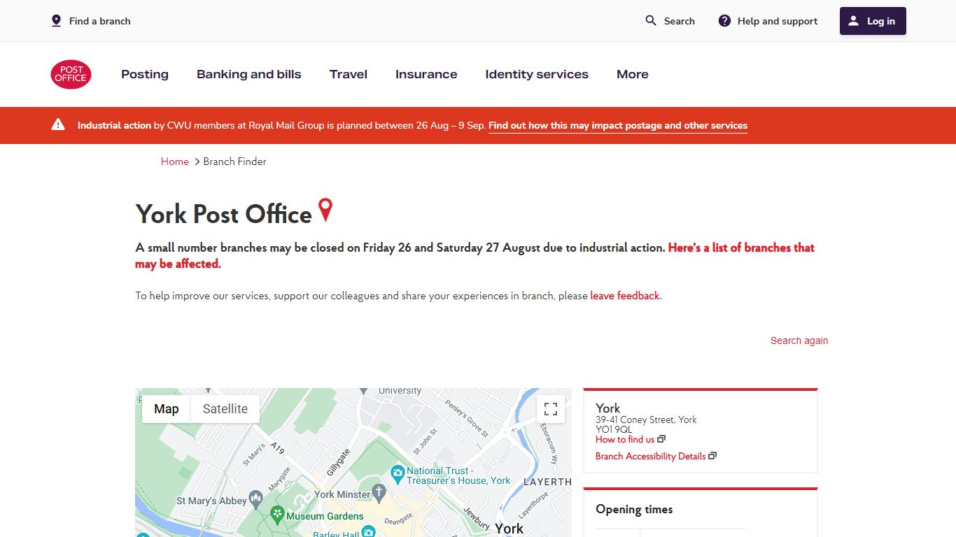 Branch Finder | Post Office